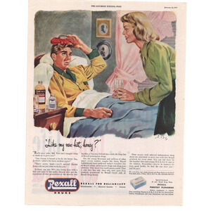Vintage Original Rexall Drugs & Willard Battery Magazine Advertisement 1947